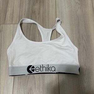 Ethika White Racerback Bra